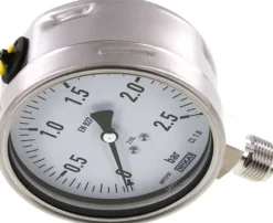 Chemie-Manometer senkrecht, 100mm, 0 - 2,5 bar