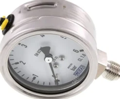 Chemie-Manometer senkrecht, 63mm, 0 - 6 bar