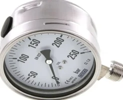 Chemie-Manometer senkrecht, 100mm, 0 - 250 bar