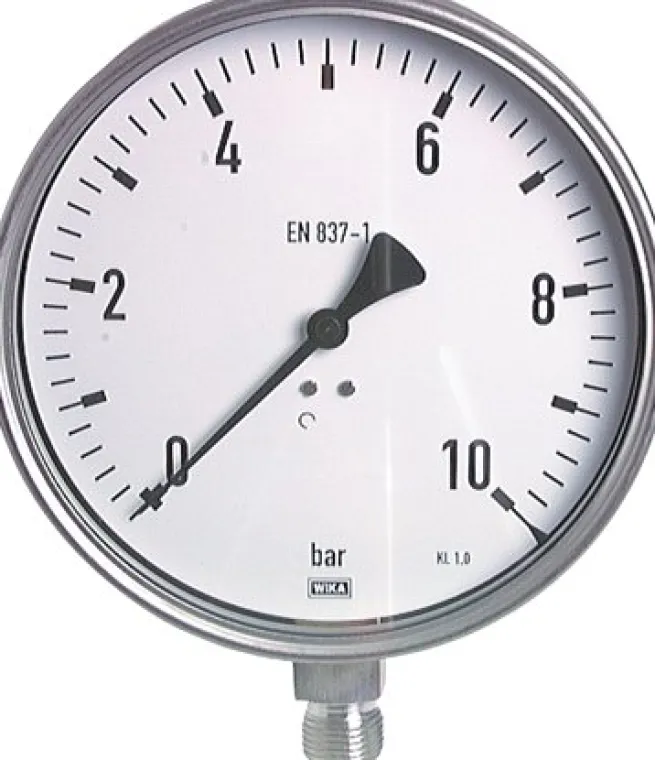 Chemie-Manometer senkrecht, 160mm, 0 - 4 bar