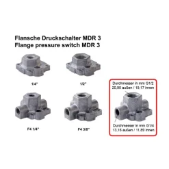 Condor Druckschalter MDR 3/11-EA 4-11 bar G 1/2"Alu F4 212294