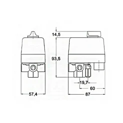 Condor Druckschalter MDR 1/11 EA 2,5-11 bar 212140 Anschluss F4 G1/4