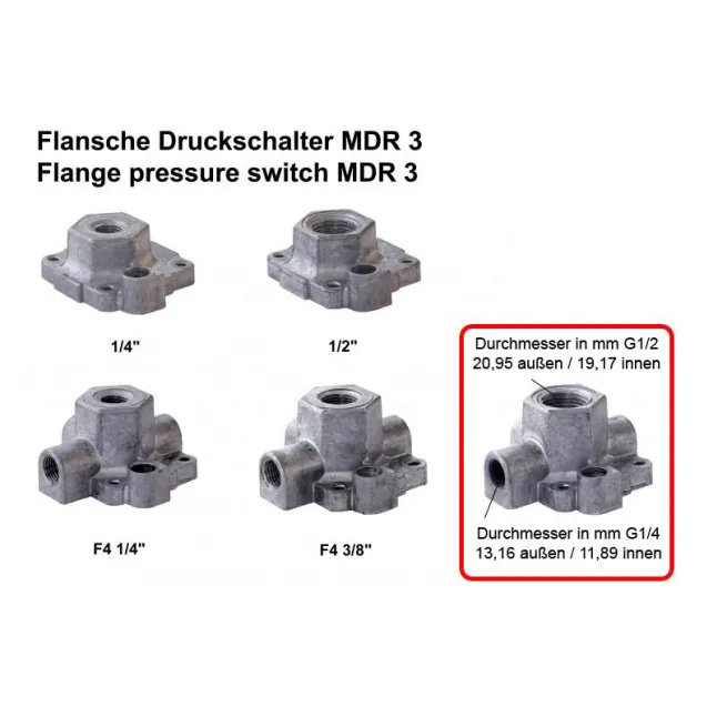 Condor Druckschalter Typ MDR 3/16 EA 212348 Anschluss F4 G1/2 103045