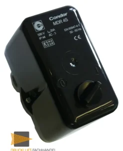 Condor Druckschalter Typ MDR 4S/16 K inkl. EV 4WS voreingestellt auf 7,8-9,8 bar