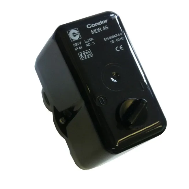 Condor Druckschalter Typ MDR 4S/16 K inkl. EV 4WS voreingestellt auf 7,8-9,8 bar
