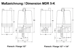 Condor Druckschalter Typ MDR 5/8 K 212928