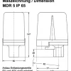 Condor Druckschalter Typ MDR 5/11 Sonderausführung mit Schutzart IP 65 G 1/2" Alu