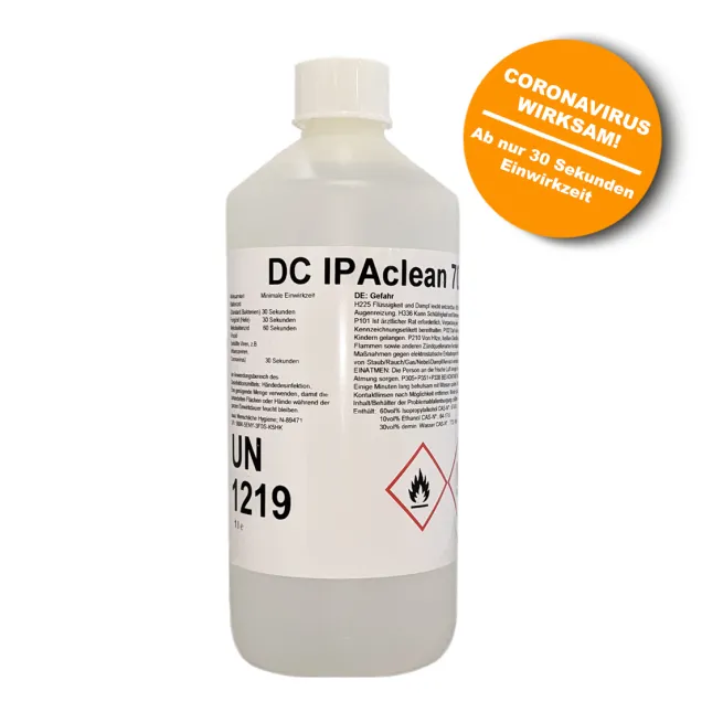 Desinfektionsmittel DC IPAclean 70 | 1 Liter zur Händedesinfektion