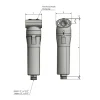 DF-Industrie-Mikrofilter APF53 MFO G3/8 Durchfluss 60 m³/h