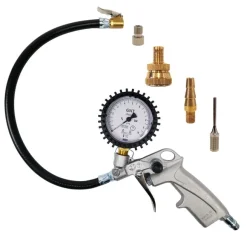 DF-Reifenfüller GEEICHT mit 37 cm Schlauch + 4er Adapter Set | Sieger Preis-Leistung