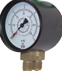 Differenzdruck-Manometer senkrecht, 100mm, 0 - 1 bar