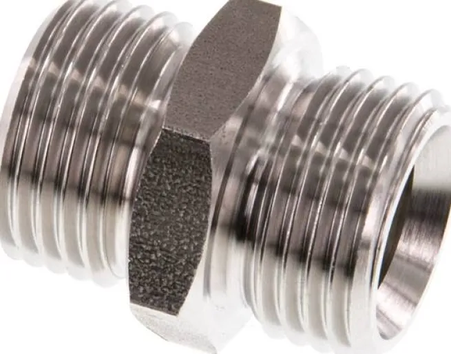 Doppelnippel G 1/2"-G 1/2", 1.4571