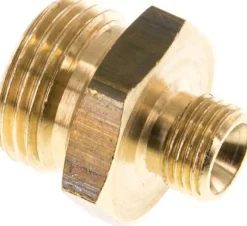 Doppelnippel G 3/8"-G 1/8", Messing/Rotguss