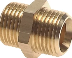 Doppelnippel G 3/8"-G 1/8", Messing/Rotguss