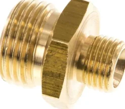 Doppelnippel G 1/2"-G 1/4", Messing/Rotguss