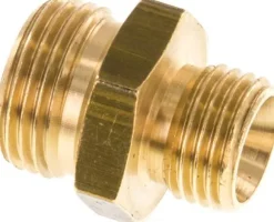 Doppelnippel G 3/8"-G 1/4", Messing/Rotguss