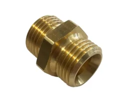 Doppelnippel G 1/2"-G 1/2", Messing/Rotguss