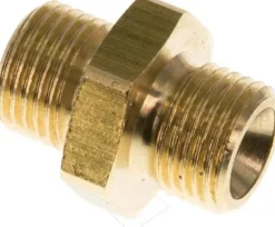 Doppelnippel G 1/8"-G 1/8", Messing/Rotguss