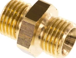 Doppelnippel G 1/4"-G 1/4", Messing/Rotguss
