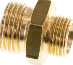 Doppelnippel G 1/2"-G 3/8", Messing/Rotguss