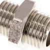 Doppelnippel G 1/4"-G 1/4", Messing vernickelt