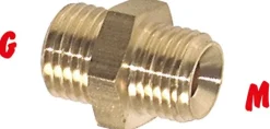 Doppelnippel G 3/8"-M 16x1,5, Messing