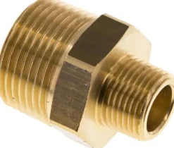 Doppelnippel R 3/4"-R 3/8", Messing/Rotguss