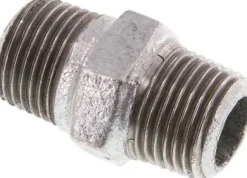 Doppelnippel R 1/2"-R 1/2", Temperguss verzinkt