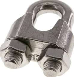 Drahtseilklemme f. 13,0mm Seil, M 10, B=25, 1.4436