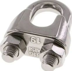 Drahtseilklemme f. 19,0mm Seil, M 12, B=33, 1.4436
