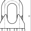 Drahtseilklemme f. 2,0mm Seil, M 3, B=7, 1.4436