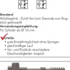 Drosselhohlschraube G 1/4", abluftregelnd (B), Rändelschraube und Kontermutter