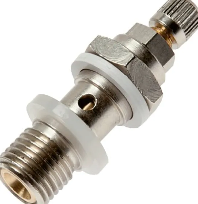Drosselhohlschraube G 1/4", abluftregelnd (B), Rändelschraube und Kontermutter