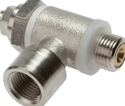 Drosselrückschlagventil G 1/8", abluftregelnd (B), Messing, Schlitzschraube und Kontermutter