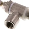 Drosselrückschlagventil G 1/8", abluftregelnd (B), Messing, Rändelschraube und Kontermutter
