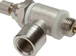 Drosselrückschlagventil G 1/8", abluftregelnd (B), Messing, Rändelschraube und Kontermutter
