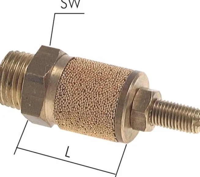 Drosselschalldämpfer G 3/4", Messing
