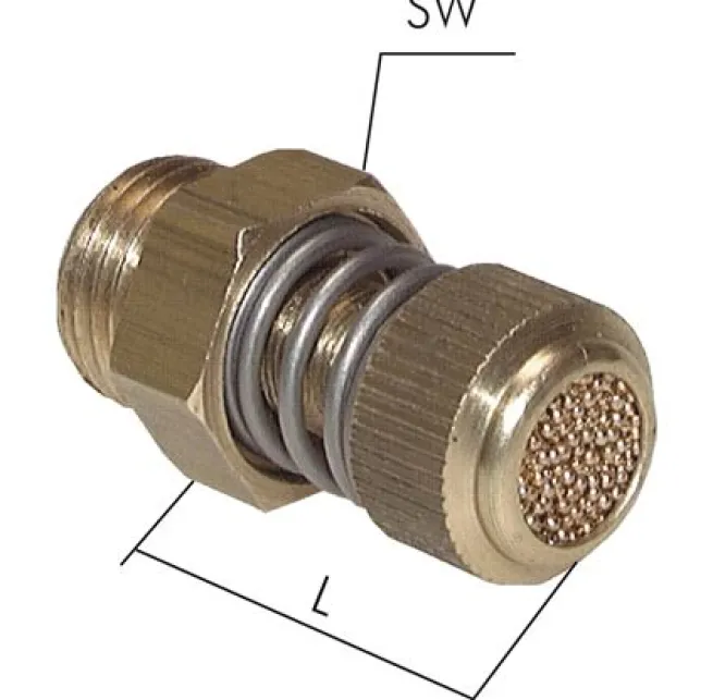 Drosselschalldämpfer G 3/4", Messing, Rändelschraube