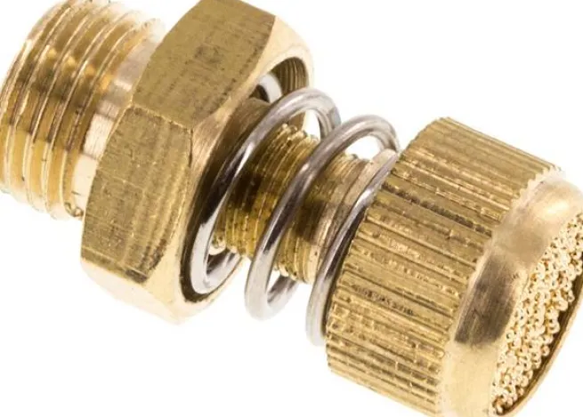 Drosselschalldämpfer G 1/8", Messing, Rändelschraube