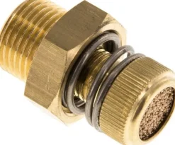 Drosselschalldämpfer G 3/8", Messing, Rändelschraube