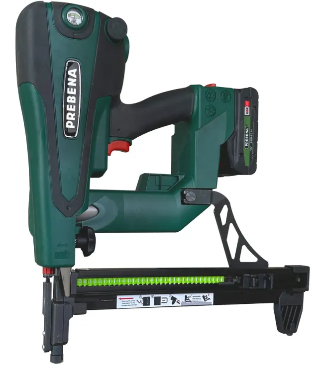 Druckluft-Akku-Nagler PKT-8-RHC40 + 2x 2,0 AH Akku + Akku-Station 12-36 für Nägel Type RHC 15-40 mm