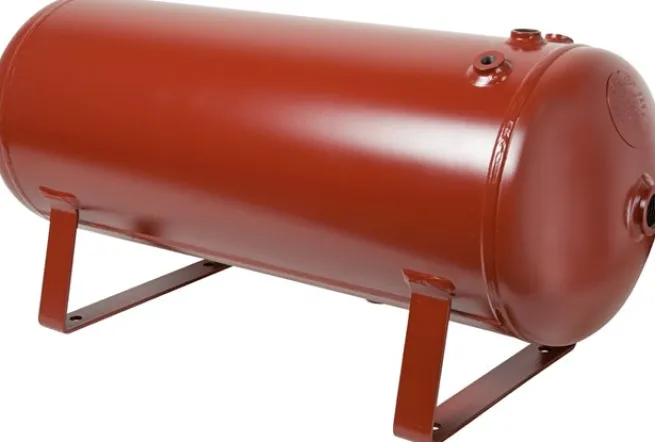 Druckluftbehälter 90 lt, 11 bar, Stahl lackiert, AD 2000, Resedagrün (RAL 6011)