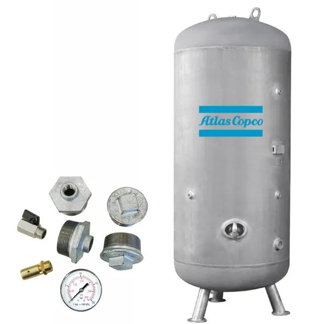 Druckluftbehälter 2000 lt, 16 bar, Stahl verzinkt, AD 2000 mit Armaturensatz