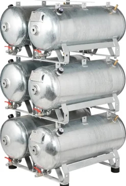 Druckluftbehälter 6x 90 lt, 10 bar, Stahl verzinkt, AD 2000 ,DF72815