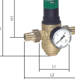 Druckminderer für Trinkwasser R 1/2", 1,5 - 6 bar, DVGW, PE 25bar