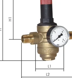 Druckminderer für Trinkwasser R 3/4", 1,5 - 12 bar, DVGW, PE 25bar