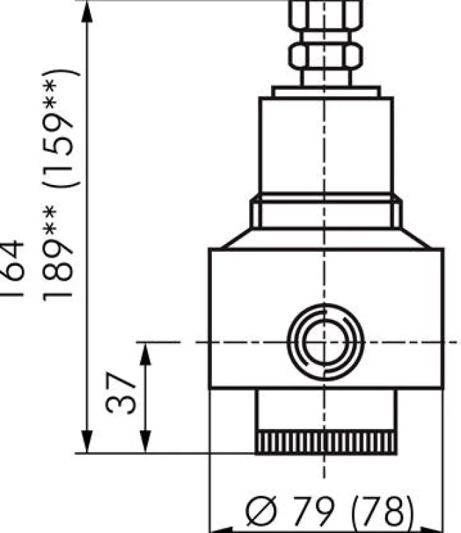 Druckregler, 1.4404, G 1/2", 0,1 - 1,5bar (für aggressive Gase)