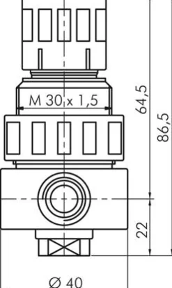 Druckregler, 1.4436/POM, G 1/4", 0,5 - 8bar (nicht rücksteuerbar)