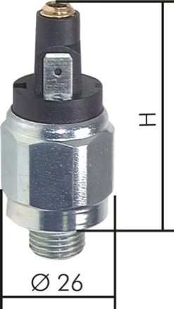 Druckschalter, Stahl verzinkt 1 - 10 bar (Öffner), G 1/4"