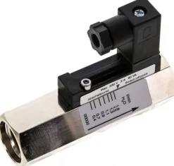 Durchflusswächter G 1/2" (IG), 0,5 - 1,6 l/min, Messing vernickelt,für wässrige Medien